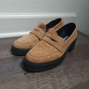 CAVERLEY April suede block heel Loafers
